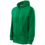 Hanorac barbati Trendy Zipper, verde mediu