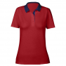 Tricou polo femei, bumbac 100%, Anvil Double Pique, red/navy