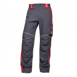 Pantaloni de lucru pentru barbati Neon H6404, gri/rosu