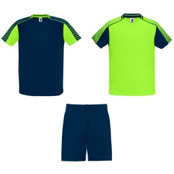 Set echipament sportiv unisex Juve, verde fluorescent/bleumarin