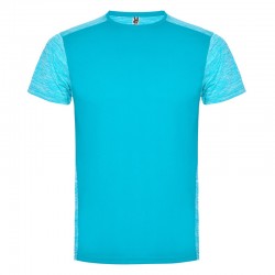 Tricou barbati, poliester 100%, Roly Zolder, Turquoise/Heather Turquoise