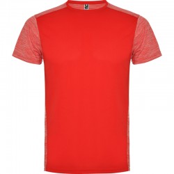 Tricou barbati, poliester 100%, Roly Zolder, Red/Heather Red