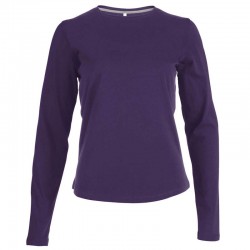 Tricou cu maneca lunga pentru femei, bumbac 100%, Kariban KA383, purple