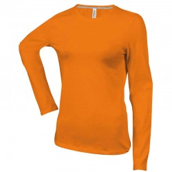 Tricou cu maneca lunga pentru femei, bumbac 100%, Kariban KA383, orange