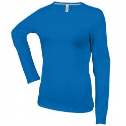 Tricou cu maneca lunga pentru femei, bumbac 100%, Kariban KA383, light royal blue