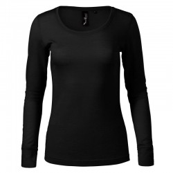 Tricou cu maneca lunga pentru femei Malfini Premium Merino Rise LS, negru