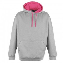 Hanoracul unisex Superbright AWJH013, heather grey/electric pink