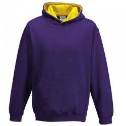 Hanorac copii Just Hoods Varsity, Purple/Sun Yellow