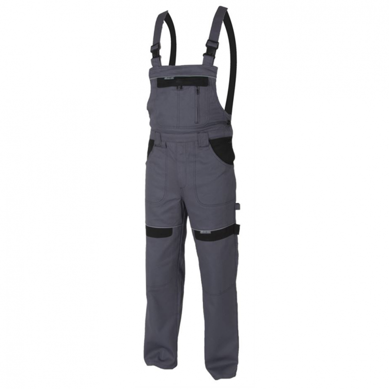 Pantaloni cu pieptar grey H8404 :: Cool Trend