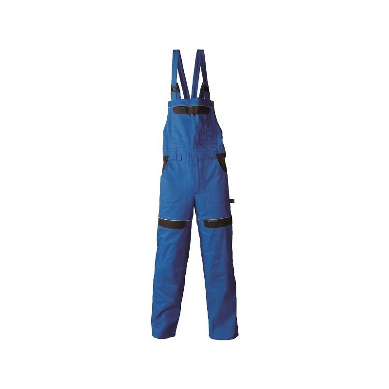 Pantaloni  de lucru cu pieptar Cool Trend Albastru-Negru H8102 :: Cool Trend